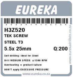 H3Z520 - Tek Screw Steel -H3Z520_label_T